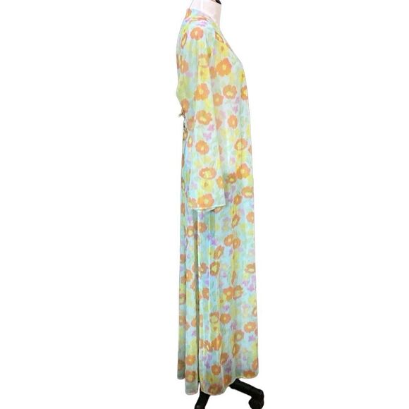 Savage X Fenty free spirt floral full length robe retro 60’s inspired boho - Picture 7 of 11
